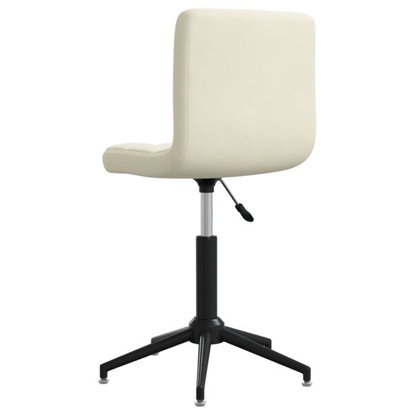 vidaXL Sillas de comedor giratorias 4 unidades terciopelo color crema