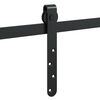 vidaXL Kit de puerta corredera de armario acero carbono 122 cm