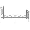 vidaXL Estructura de cama sin colchón metal gris 90x200 cm
