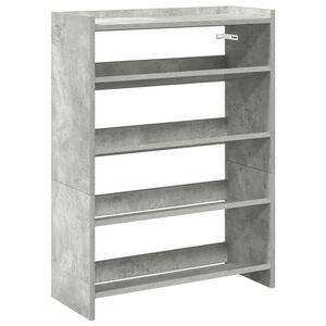 vidaXL Zapatero madera contrachapada gris hormig&oacute;n 60x25x81 cm