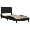 vidaXL Estructura de cama sin colch&oacute;n Hanko tela negro 90x200 cm