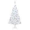 vidaXL &Aacute;rbol de Navidad preiluminado con luces y bolas blanco 210 cm