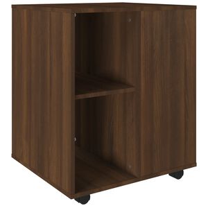 vidaXL Armario con ruedas madera contrachapada roble marr&oacute;n 60x53x72cm