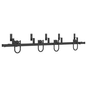 vidaXL Kit de herrajes para puertas correderas acero negro 183 cm