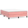 vidaXL Estructura de cama con somier terciopelo rosa 140x200 cm