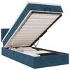 vidaXL Estructura de cama otomana colch&oacute;n terciopelo azul oscuro