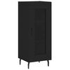 vidaXL Aparador de madera contrachapada negro 34,5x34x90 cm