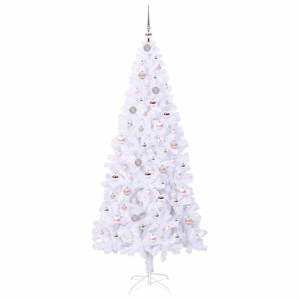 vidaXL Árbol de Navidad artificial con 300 LED 210 cm PVC y Acero