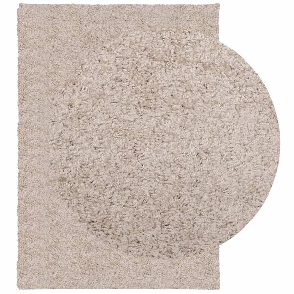vidaXL Alfombra peluda de pelo largo moderna PAMPLONA beige 120x170 cm