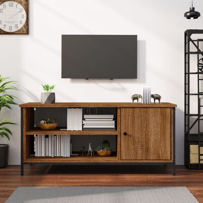 vidaXL Mueble de TV madera contrachapada roble marrón 100x40x45 cm