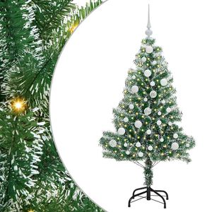 vidaXL &Aacute;rbol de Navidad Artificial Nevado con Luz LED Verde y 120 cm