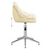 vidaXL Sillas de comedor giratorias 4 unidades cuero sint&eacute;tico crema