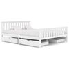 vidaXL Estructura de cama sin colch&oacute;n madera de pino blanco 160x200 cm