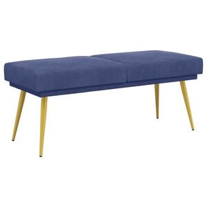 vidaXL Banco de Doble Capa Azul Polic&iacute;a 120 x 45 x 46 cm Terciopelo