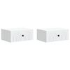 vidaXL Mesita de Noche de Pared con caj&oacute;n 2 pcs 49 x 34,5 x 20 cm