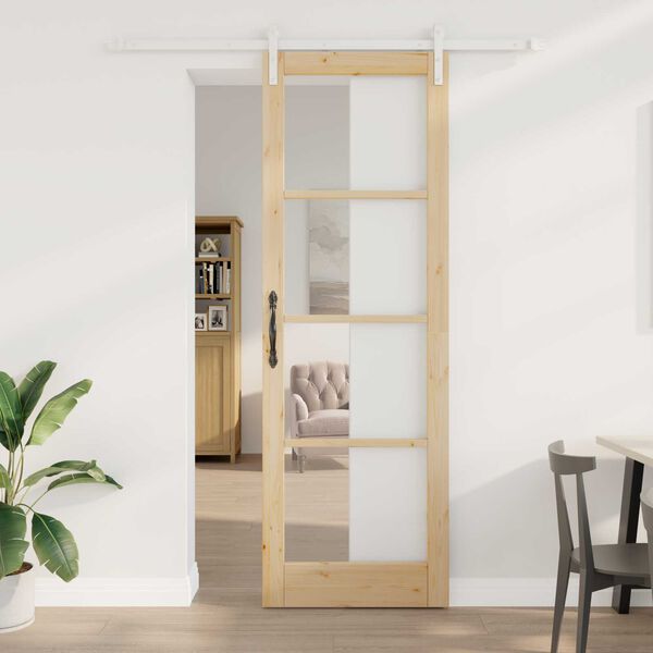 vidaXL Puerta Corredera ORKDAL Natural 78 x 232 cm