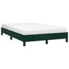 vidaXL Estructura cama sin colch&oacute;n terciopelo verde oscuro 120x190cm
