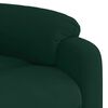 vidaXL Sill&oacute;n reclinable el&eacute;ctrico de terciopelo verde oscuro