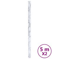 vidaXL Pegatinas de mueble autoadhesivas PVC blanco mármol 90x500 cm