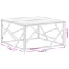vidaXL Mesa de centro acero inoxidable plateado y madera maciza acacia