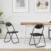 vidaXL Silla Plegable 2 pcs Negro 48 x 43,5 x 81 cm Cuero sint&eacute;tico