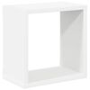 vidaXL Estantes cubo de pared 2 uds blanco y roble Sonoma 26x15x26 cm