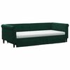 vidaXL Sofá cama nido con cajones terciopelo verde oscuro 90x200 cm