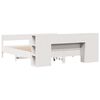 vidaXL Cama con estanter&iacute;a sin colch&oacute;n madera maciza blanca 180x200 cm