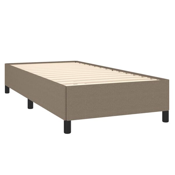 vidaXL Estructura de cama sin colchón tela gris taupe 90x190 cm