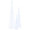 vidaXL Set de cono de luz LED decorativo acr&iacute;lico azul 30/45/60cm