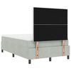 vidaXL Cama tipo Box Spring con colch&oacute;n Gris Claro 120 x 190 cm tela