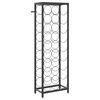 vidaXL Botellero para 27 botellas hierro forjado negro 34x18x100 cm