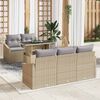 vidaXL Conjunto de sofá de jardín 6 pcs Beige ratán sintético