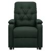 vidaXL Sill&oacute;n de masaje elevable tela verde oscuro