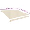 vidaXL Toldo de lona blanco crema 4,5x3 m