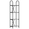 vidaXL Estante de libros 4 niveles 40 x 30 x 146 cm Gris Sonoma