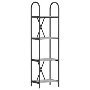 vidaXL Estante de libros 4 niveles 40 x 30 x 146 cm Gris Sonoma