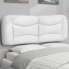 vidaXL Cabecero de cama acolchado Hvar cuero sint&eacute;tico blanco 120 cm