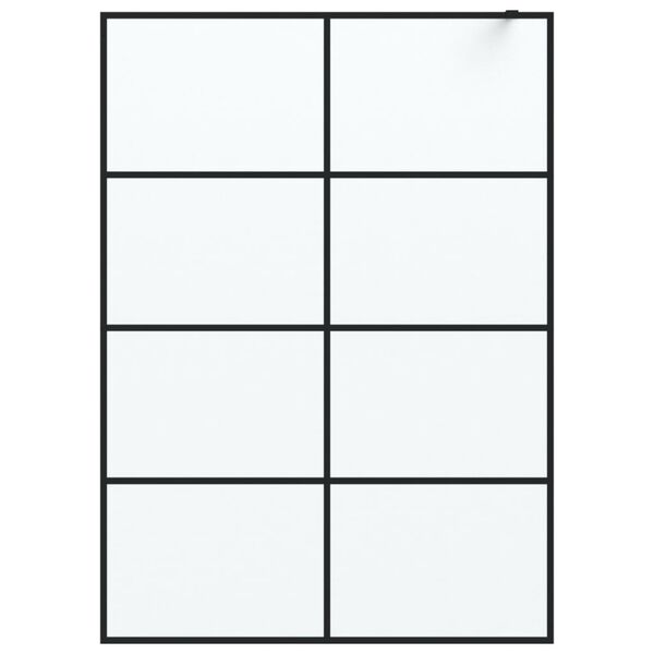 vidaXL Mampara de ducha vidrio ESG esmerilado negro 140x195 cm