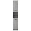 vidaXL Armario de ba&ntilde;o madera contrachapada gris Sonoma 32x34x188,5 cm