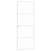 vidaXL Puerta de interior vidrio templado y aluminio blanco 76x201,5cm