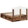 vidaXL Estructura de cama con cabecera Madera vieja 120 x 190 cm