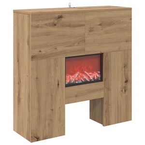 vidaXL Chimenea el&eacute;ctrica Roble artisan 75 x 24,5 x 75 cm