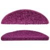 vidaXL Felpudos para escaleras (10 unidades, 56 x 17 x 3 cm, violeta, semicirculares)
