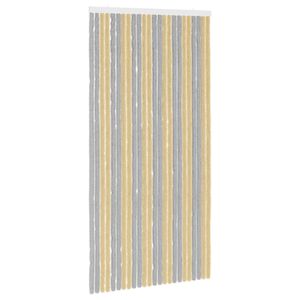 vidaXL Cortina de Insectos de Chenilla Gris y Beige 100 x 200 cm