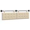 vidaXL Cabecera Colgante Crema 190 x 55 x 5 cm tela