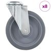 vidaXL Ruedas giratorias con agujero pasador 8 unidades 125 mm