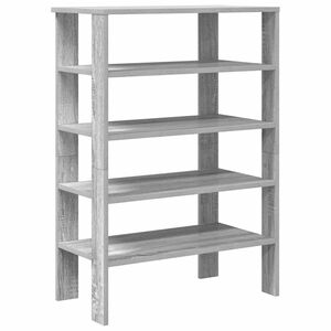 vidaXL Zapatero madera contrachapada gris sonoma 61x32x87,5 cm