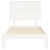vidaXL Estructura de cama sin colch&oacute;n madera de pino blanca 90x200 cm