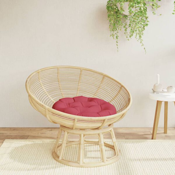 vidaXL Coj&iacute;n redondo tela Oxford rojo tinto &Oslash; 60x11 cm